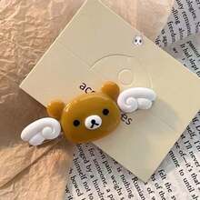 1pcs Kawaii Rilakkuma Angel Hair Clip Cartoon Winged Little Bear Bangs Side Clip Wave Point BB Hair Accessories Anime - 1 cái - Xem 5