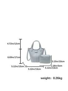 Women's Bucket Handbag, Fashion Versatile Shoulder & Crossbody Bag - Blue - View 6
