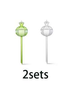 2/4pcs Automatic Self Watering Cactus Shaped Spikes, Automatic Watering System, PVC Material, Narrow Mouth Design Extends Watering Time, Suitable For Indoor & Outdoor Plants, Essential For Spring & Summer Potted Plants - Multicolor - View 14