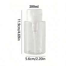 1pc Plastic Pump Dispenser Bottle, Liquid Press-Type Refillable Bottle, Suitable For Nail Polish Remover, Makeup Remover Etc., With Flip Cap, Travel Friendly, 120mL-200mL Capacity, Christmas Gift - Multicolor - View 7