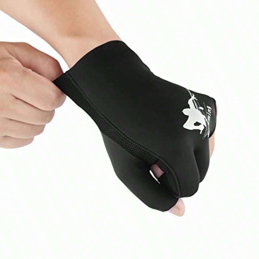 Breathable 3-Finger Billiard Gloves For Left Hand - Quick-Dry Black Pool Gloves For Snooker Carom Extended Use Small/Medium - Black2Left Hand - View 1