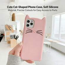 Ốp điện thoại silicon hình tai mèo 3D đáng yêu, mềm mại, chống sốc, thiết kế hoạt hình. - Nhiều màu - Xem 59
