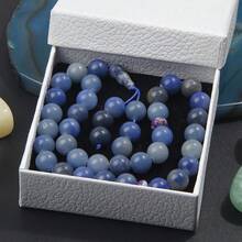 33pcs 10mm Blue Donglin Handmade Prayer Beads Bracelet, Suitable For Praying And Pilgrimage, Perfect Gift Choice, Comes With Elegant Gift Box - Blue - View 13