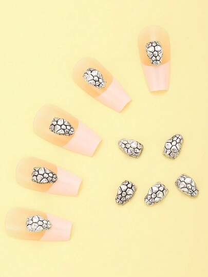 10 piezas Decoraciones de arte de uñas con cabeza de serpiente vintage, joyería de uñas de metal punk, calcomanías de uñas de lujo, accesorios de uñas DIY, suministros de uñas de metal para mujeres/niñas, gemas de arte de uñas