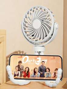 Octopus Shaped Transformable Fan, Portable Clip-On Fan, Rechargeable, 720° Adjustable, With LED Light, Compact Desk Fan, Powerful Yet Quiet, 3 Wind Speeds, USB Charging, Mini Personal Cooling Fan For Desk, Home Office, Stroller, Camping, Gift For Her - New 1 - View 14