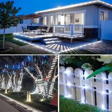 Solar LED String Lights, Warm White/White/Multi-Color Options, Soft Transparent PVC Solar Outdoor Lights, 8 Modes, IPX4 Waterproof, Suitable For Holiday & Garden Decor - white light - View 7