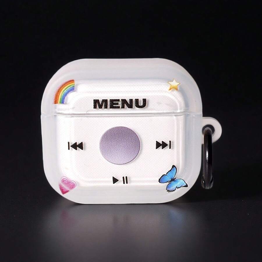 1pc Cartoon Music Player Protective Case Compatible With Airpods Pro 3, Pro 2, Apple 3rd Gen, 4 Earphones