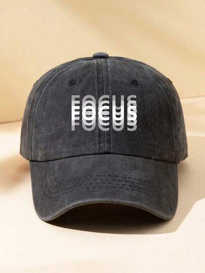 1 pieza Gorra de béisbol unisex casual y de moda al aire libre con letra impresa personalizada y estilo vintage, adecuada para combinar a diario