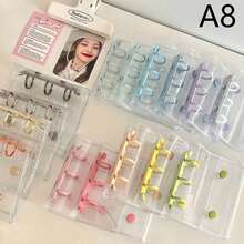 20/30/50 páginas/40 hojas por paquete Fundas de tarjeta gruesas A6/A7/M5/A8, páginas interiores transparentes minimalistas, reemplazables, adecuadas para álbumes de fotos de hojas sueltas, libros de pegatinas, libros de pegatinas 3D, cuadernos de pegatinas, hechos de material PP de alta transparencia con película protectora, se pueden usar para hacer pegatinas, libros de pegatinas, tarjetas fotográficas, cuadernos de oficina, portastarjetas pequeños, álbumes de colección, útiles escolares, regalos para maestros, regalos de vuelta al colegio. - Multicolor - Ver 9