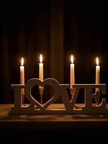 1pc Wooden LOVE Decor, Wedding Decoration - Tabletop Decor For Wedding Ceremony, Letter Decor, Photography Prop, Bridal Gift, Wedding Decoration - A - View 6