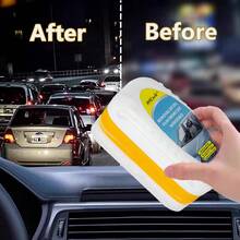 H4Cacle 汽车玻璃油膜去除刷挡风玻璃清洁剂，挡风玻璃翻新玻璃油脂水渍清洁剂，防水防雨玻璃清洁剂，适用于汽车挡风玻璃视觉清洁和汽车美容 - 486 - 查看 4
