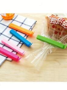 5/10pcs Colorful Sealing Clips, Portable Moisture-Proof Food & Snack Sealing Bags Clips, Plastic Kitchen Tool Accessories - Multiple Styles - View 8