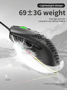M1 轻量级竞技游戏 RGB 背光鼠标，适用于电脑和笔记本电脑 - 查看 5