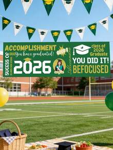 1pc Customize Photo Class Of 2026 Graduation Banner,Personalized "You Did It!" Graduation Season Banner,Graduation Party Decor 2026, Party Backdrop Large Banner For Class, Graduation Tapestry Backdrop, Class Of 2026 Photo Booth Backdrop,Graduation Season Gift For 2026 Graduate,Flags Custom,Graduation Party Supplies - Multicolor - View 19