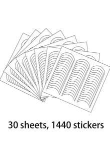 960 piezas Pegatinas para manicura francesa, Pegatinas de línea de sonrisa para arte de uñas, Pegatinas para uñas para principiantes, Cinta adhesiva para líneas de arte de uñas, Juego de herramientas y accesorios para arte de uñas, Suministros para uñas - Multicolor - Ver 27