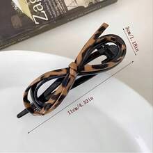 Elegant Leopard Print Bow Hair Clip, Delicate Texture, Suitable For Half-Up Hairstyles And Buns, Formal Hairstyles, Exquisite Design, Fashionable Craftsmanship, Hair Clamp, Elegant Women - Multicolor - View 8