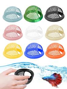 Floating Fish House For Aquarium, Small Fish Feeding Ring, Suitable Habitat And Hiding Place For Bettas, Fancy Guppies And Goldfish, Applicable For Aquarium/Pond Ecosystem, Aquarium Hidden Feeding Decor Accessory - Happy Aquarium - View 2