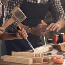 Set Of 4 Woodworking Chisels, Sharp Wood Carving Tools, Alloy Steel Blades - 6/12/19/25mm, For Furniture Repairs And Carpentry Projects, Suitable For Carving And Grooving. - 4pcs - 查看 2