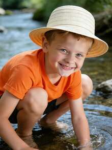 1顶时尚手工草编巴拿马帽，波西米亚风沙滩遮阳帽，防紫外线遮阳帽，休闲帽 - 彩色 - 查看 3