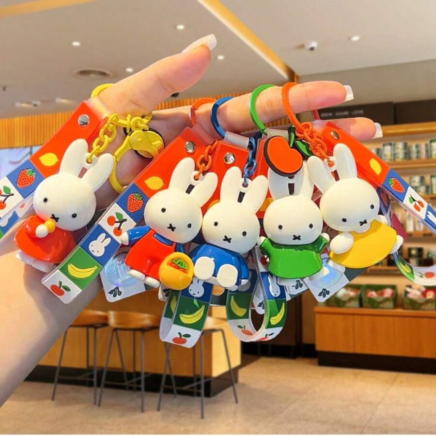 卡通水果经典系列钥匙扣，可爱包包挂件，汽车钥匙链，小礼物 - 彩色 - 查看 1