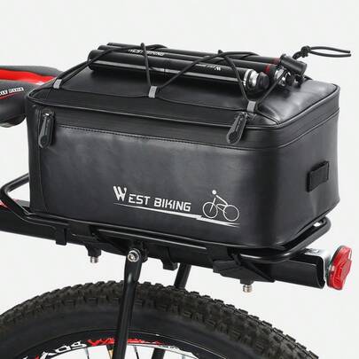 Bolsa trasera para bicicleta de montaña + Cubierta de lluvia, Bolsa de alforja trasera para bicicleta, Bolsa para asiento de pasajero de scooter eléctrico