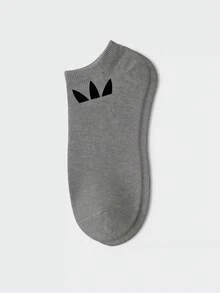 1/3/10/15/30 双装加大码男女通用短袜，踝袜，运动袜，时尚袜，透气，白色/黑色/灰色纯色简约袜，适合日常休闲穿着 - 彩色 - 查看 5
