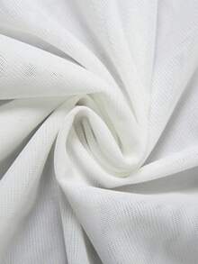 Women's Sheer Mesh Off Shoulder Long Sleeve Solid Color Maxi Dress, Party Dresses For Elegant Party Outfits - 白色 - 查看 7