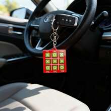 2pcs Mini Tic Tac Toe Pendant, Cute Birthday Party Favors And Candy Bag Fillers, Suitable For Birthday Party, Christmas, Halloween, Spring Festival, Valentine's Day, Wedding, Easter, Carnival (Random Style Delivery, Slightly Different Colors, Random Packaging) - Multicolor - View 2