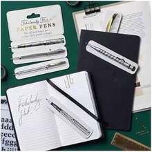 New Arrival Creative Pen, Ultra-Light Flat Paper Pen, Bookmark & Pen 2-In-1, Magical Flat Super Thin Paper Pen - A - View 2