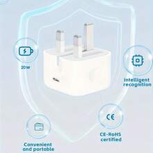 20W Type-C Power Adapter With 2M Dual Type-C Charging Cord, Fast Charging Set For  15/15 Plus/15 Pro/15 Pro Max - 查看 10