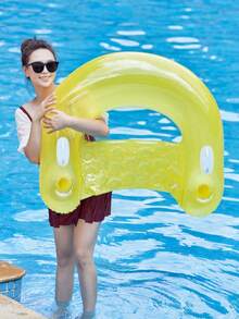1 pièce Flotteur gonflable en forme de U, canapé gonflable épaissi, anneau de natation pour adulte avec dossier inclinable et poignées, transat flottant pour piscine, fête à la piscine, amusement à la plage - A - Voir 4