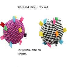 Colorful Cat Toy Ball With Bell - Cat Supplies, Suitable For Hunting Training, Chasing And Playing For Cats, Black And White Plaid Pattern (Polyester Material), No Battery Required - Suitable For All Breeds Of Cats To Play And Entertain - Polyester Pet Toy, Suitable For Indoor/Outdoor Games, Interesting Design - Multicolor - View 22