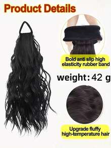 Tóc giả đuôi ngựa nhiều lớp gợn sóng kiểu Hàn Quốc dày 30cm, có dây chun và kẹp giữ tóc chống trượt, phù hợp với các loại vòng buộc tóc thấp, dây buộc tóc, phụ kiện tóc, dành cho phụ nữ và bé gái, thích hợp cho tập thể dục, thể thao và sử dụng hàng ngày. - Nhiều màu - Xem 3