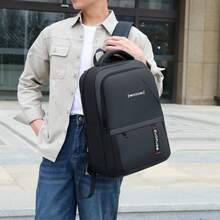 Durable Backpack, Business Backpack, Travel Backpack, Middle/High School Student Backpack, Multi-Function Laptop Bag, Fashion Minimalist Commuter Backpack, Gift Backpack - Black - View 7