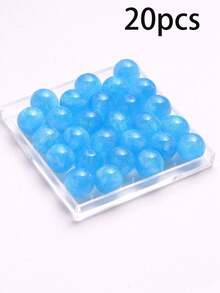 50pcs Dreamy Spring/Summer Galaxy Glitter Round Resin Beads, DIY Bracelet Jewelry Making Supplies - Multicolor - View 68