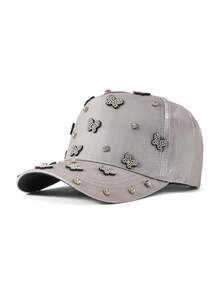 1pc Women's Adjustable Rhinestone Butterfly Baseball Cap, Fashionable Versatile Hat Suitable For Couples - Baseball Cap - View 13