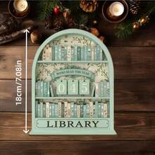 2D Vintage Reading Tracker, 4mm Thick, 15cm High, Annual Book Counting Decor, Can Track Up To 999 Books This Year, Sturdy Structure, Bookshelf Decor, Bookshelf Counter, Reading Counter, Handmade Interesting Bookshelf, Desktop Decor, Office Desk Decor, Suitable For Students, Office Workers, Readers, Teachers, Writers - Multicolor - View 10