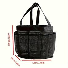 Large Capacity Storage Bag, Mesh Hollow Out Toiletry Bag, Swimming Bag, Cosmetic Bag, Multi-Function Travel Bag - Multicolor - View 7