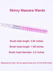 50pcs Slim Eyelash Brushes, Mini Eyelash Comb, Eyebrow Brush, Eyelash Extension Accessories - Multicolor - View 4