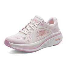 Skechers Giày nữ mùa xuân 2026, kiểu dáng đơn giản, thoải mái, giày thể thao GO RUN ELEVATE 2.0, giày chạy bộ nữ, giày thường ngày 129005-NTPK - tự nhiên/hồng - Xem 3