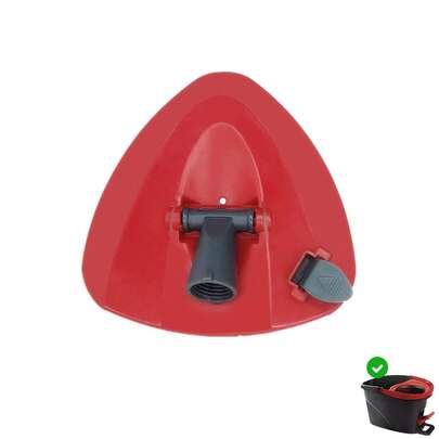 Home Times Red Mop Base Compatible With 2-In-1 Turbo EasyWring Mop, Triangular Rotating Mop Head Disc, Plastic Cover For Mop Accessories