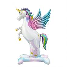4D Unicorn Aluminum Foil Balloon, Large Unicorn Balloon Suitable For Children's Birthday Party, Gathering Decoration Toy Balloon - Multicolor - View 3