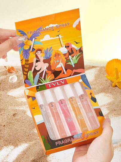 Set de 5 piezas - Edición limitada de set de rocío de fragancias brasileñas, ambientador de aroma natural y multicapa, aromaterapia para interiores y exteriores, para lograr un bienestar óptimo. Esta elegante fragancia combina vainilla brasileña y otras notas.