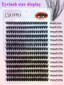 14 Rows, 280 Clusters DIY Eyelash Extension Kit, Cluster Lashes With Dedicated Tools For Natural & Voluminous Look, Easy Home Application (Salon-Like Lash Effect) - View 3