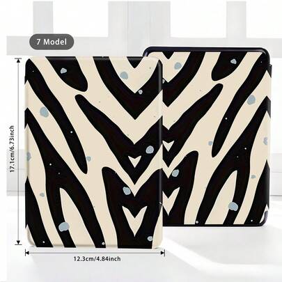 Zebra Pattern Protective Cover Suitable For 7/6.8/6 Inch Kindle Paperwhite (12th/11th/10th/7th/6th/5th Generation - 2024) | Kindle E-Reader Colorsoft Signature Edition Accessories, Cute Minimalist Protective Cover, Lightweight Cover | Thin Protective Cover, Suitable As A Gift For Colleagues And Friends