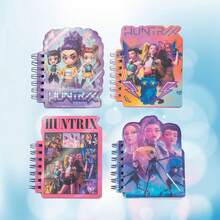 1pc A7 Random Style Korean Asymmetrical Cartoon K-POP Witch Hunter Notebook, Loose-Leaf Cartoon Stationery Gift (Random Style) - Multicolor - View 1