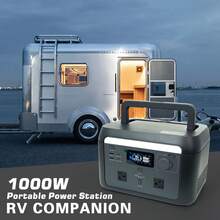 1000W/614.4Wh Portable Power Station - LiFePO4 Battery Power Generator, Super Fast Chaging Solar Generator, Emergency Power Source For Camping, Power Outage & Off-Grid, Home Emergency Backup, Outdoor Emergency Situations, UPS Function, Peak 1600W - Xem 4