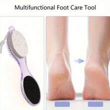 1/2 Pcs (4-In-1) Pedicure Set, Including Pumice Stone, Hand And Toe Nail Cleaning Brush, Metal File And Sandpaper Board, And Nail Foot Scrub Callus Remover Set - Multicolor - View 2
