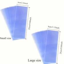 20/50/100 chiếc ống bọc bảo vệ co nhiệt PVC trong suốt - Chống bụi, chống nước, chống trầy xước, thích hợp cho điều khiển TV, đồ sưu tầm và trang sức, được làm từ nhựa bền. - 6*25 - Xem 4