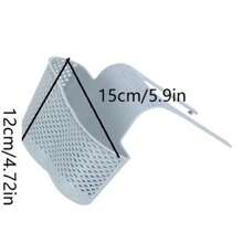 1pc Adjustable Sink Drain Basket Kitchen Accessory Sink Bag Soap Sponge Holder Faucet Bracket Storage Shelf Hanging Drain Basket Bag - Pink - View 2